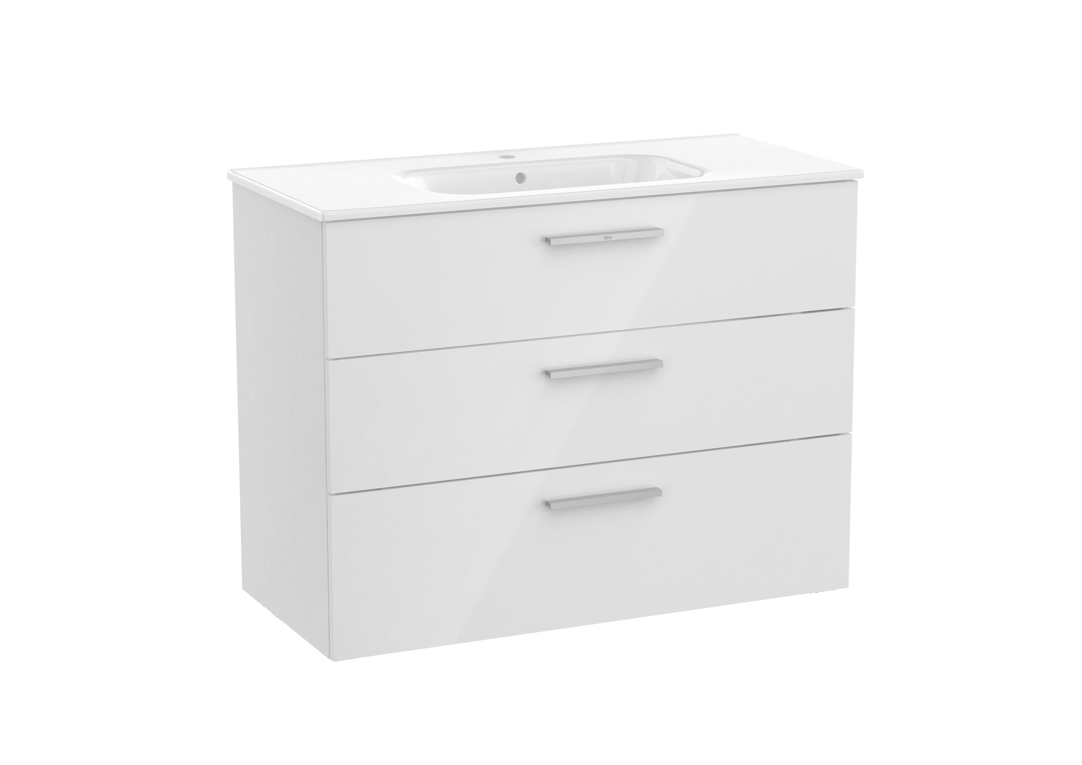 MUEBLE DE BAÑO CON LAVABO ROCA PENTEO BLANCO 98,5X45,5CM - 2