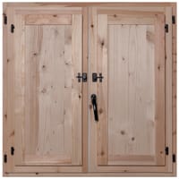 VENTANA DE MADERA CON POSTIGO 100X100CM - 1