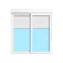 BALCONERA PVC CORREDERA CON PERSIANA BLANCA 200X218CM - 1
