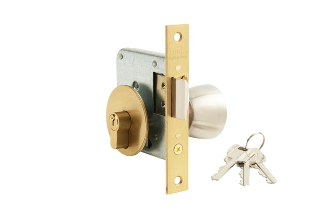 CERRADURA EMBUTIR 50MM CON CILINDRO MOD 1561 INOX