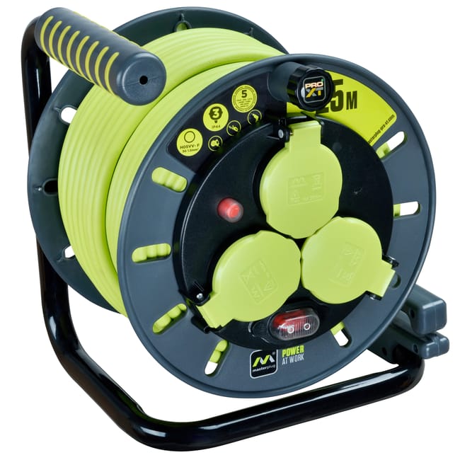 ENROLLACABLE EXTERIOR 3 TOMAS CABLE 3X1.5MM2 25 METROS IP44 - 1