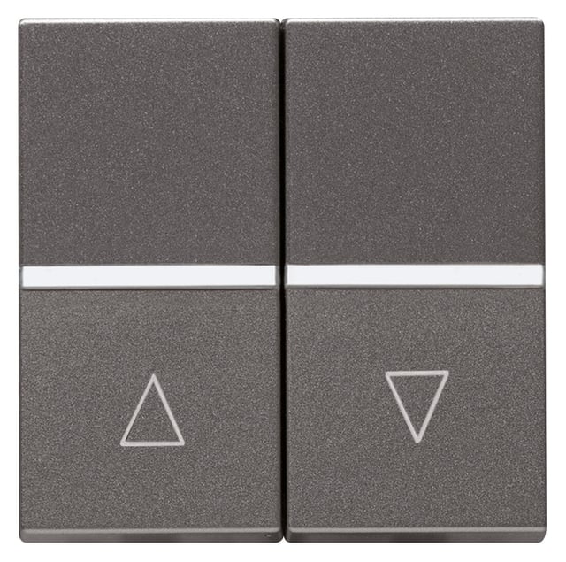 INTERRUPTOR PERSIANA 2 MODULOS SERIE ZENIT ANTRACITA