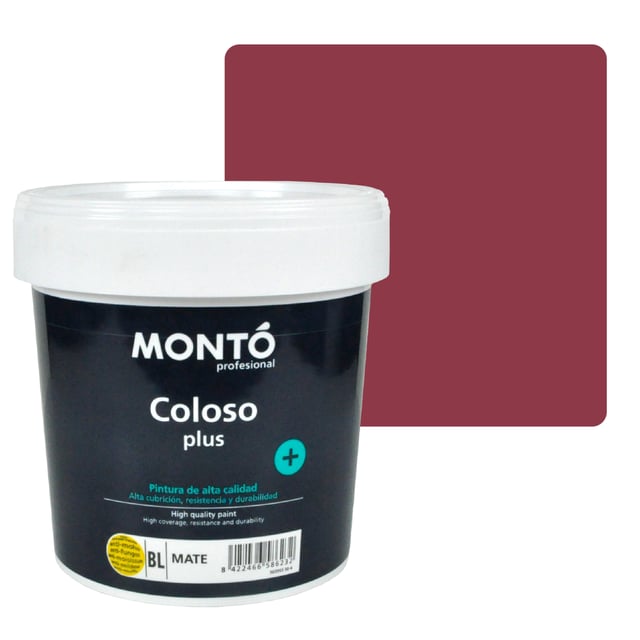PINTURA PLASTICA VINO BURDEOS MATE 2,5L COLOSO