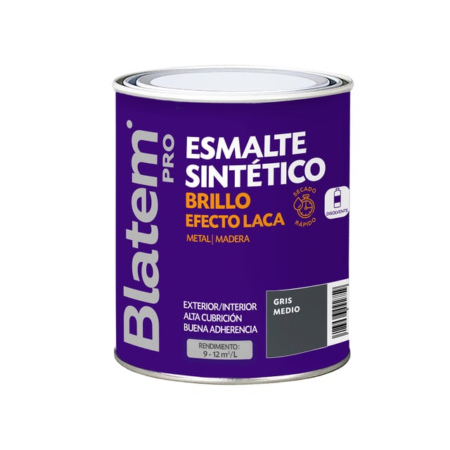 ESMALTE SINTETICO BRILLANTE 750ML GRIS MEDIO