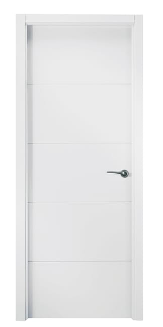 PUERTA ABATIBLE EN BLOCK VT5 LACADA BLANCA 82,5CM CIEGA IZQUIERDA - 1