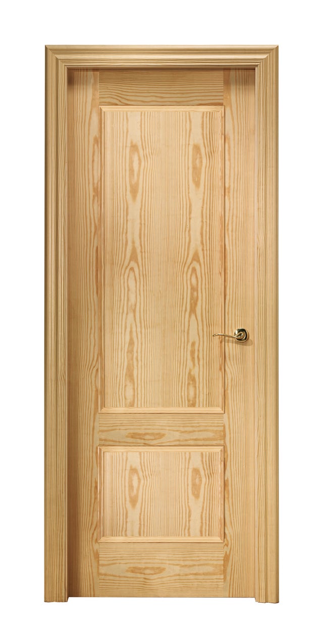 PUERTA ABATIBLE EN BLOCK RECHAPADA PINO 72,5CM CIEGA IZQUIERDA