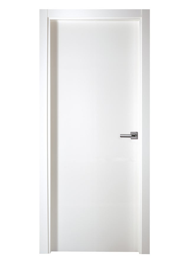 PUERTA ABATIBLE EN BLOCK LACADA BLANCA 72,5CM CIEGA DERECHA