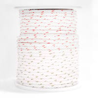 CUERDA POLIPROPILENO CABLEADA 12MM. 1M BLANCO CON PINTAS NARANJAS ROMBULL - 1