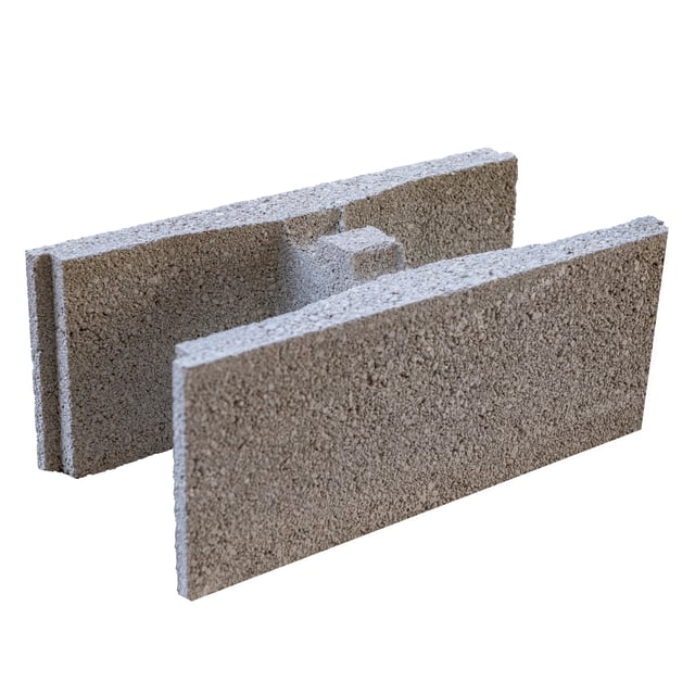 BLOQUE DE HORMIGÓN EN H GRIS  50X20X25 CM