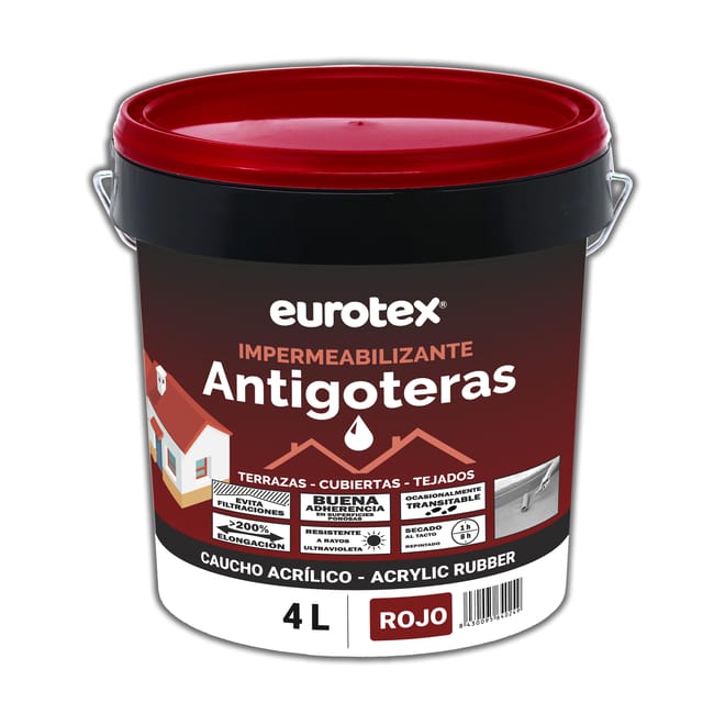 IMPERMEABILIZANTE CAUCHO 4L ROJO - 1