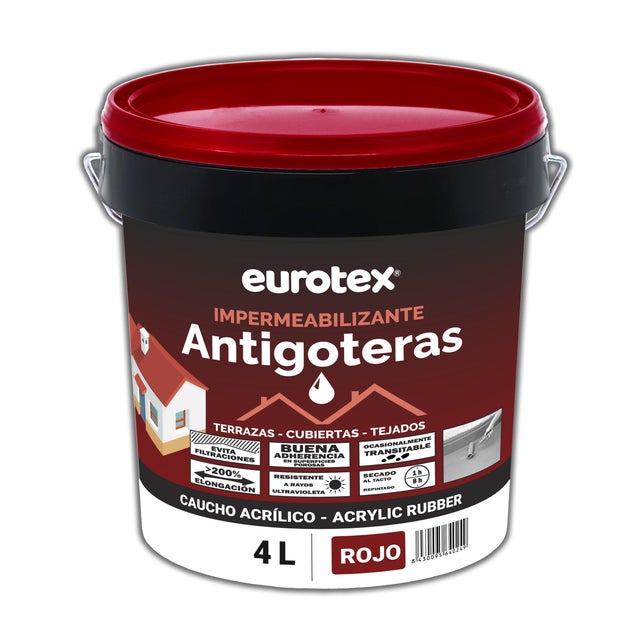 IMPERMEABILIZANTE CAUCHO 4L ROJO
