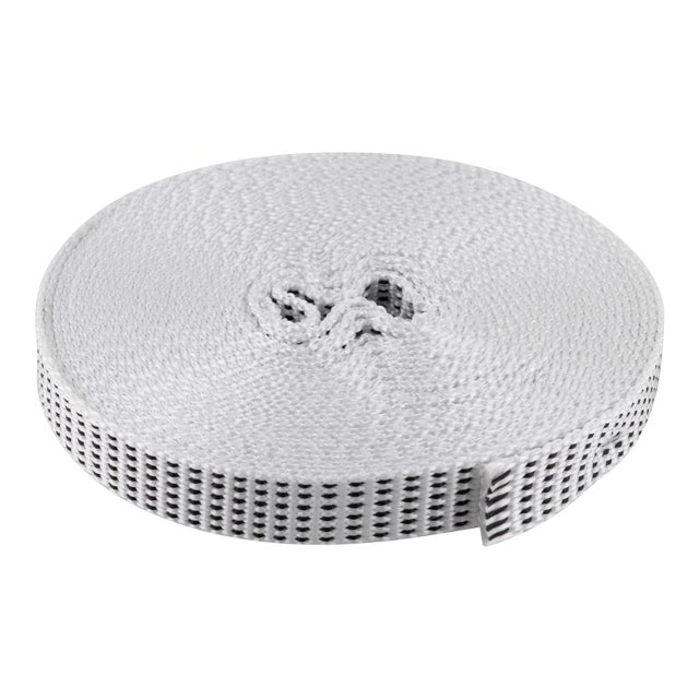 CINTA PARA PERSIANA MINI 14  MM CON PINTAS BLANCAS Y NEGRAS. 6 M