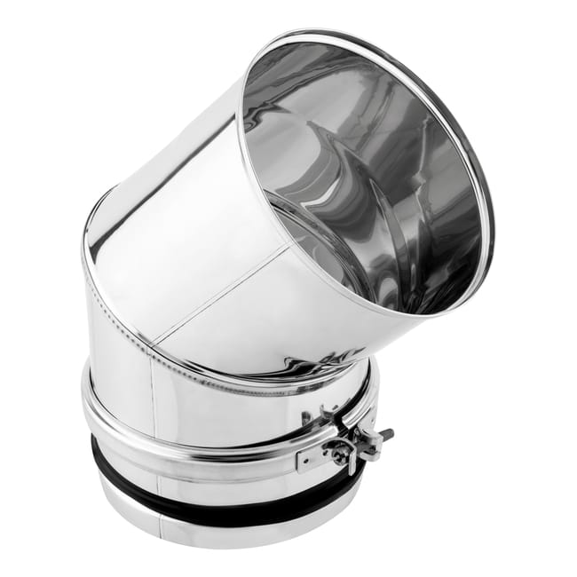 CODO 45º  INOXIDABLE PARED SIMPLE 125MM - 1