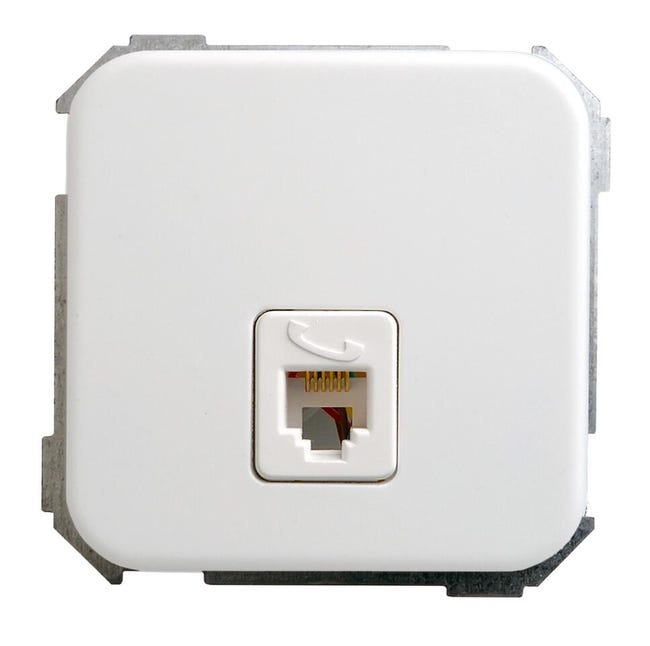 TOMA TELÉFONO SERIE SIMON 31 BLANCO - 1