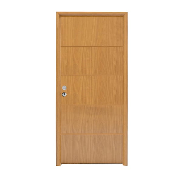 PUERTA ENTRADA RESIDENCIAL PVC ROBLE 91 CM IZQUIERDA