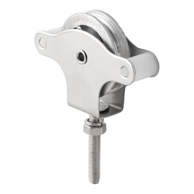 POLEA TENDEDERO ACERO INOXIDABLE CON TORNILLO M 6 X 40  MM. 2 UDS.