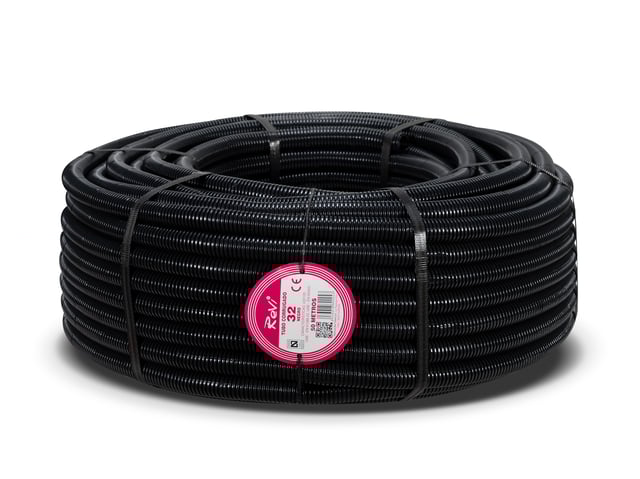 TUBO CORRUGADO ARTICULADO NEGRO 32MM 50M