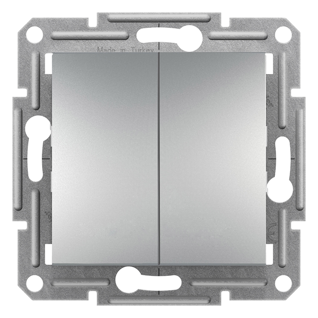 CONMUTADOR DOBLE SERIE ASFORA ALUMINIO