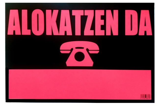 SEÑAL CARTEL PVC EXTERIOR ALOKATZENDA (ALQUILA /VENDE EN EUSKERA)  1UD