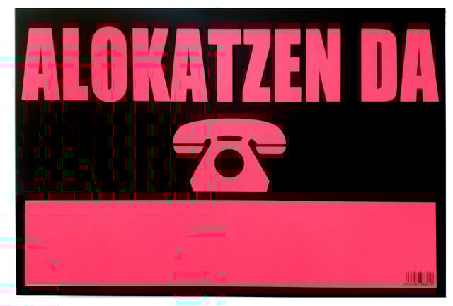 SEÑAL CARTEL PVC EXTERIOR ALOKATZENDA (ALQUILA /VENDE EN EUSKERA)  1UD