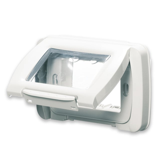 MARCO 3 MODULOS CAJA RECTANGULAR IP55 BLANCO
