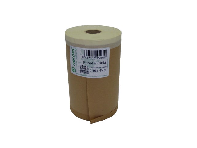 CAJA PAPEL C/CINTA RECICL 15CMX45M 22UD