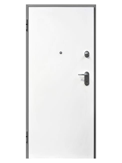 PUERTA ACORAZADA VT5 GRIS Y BLANCA  IZQUIERDA - 1