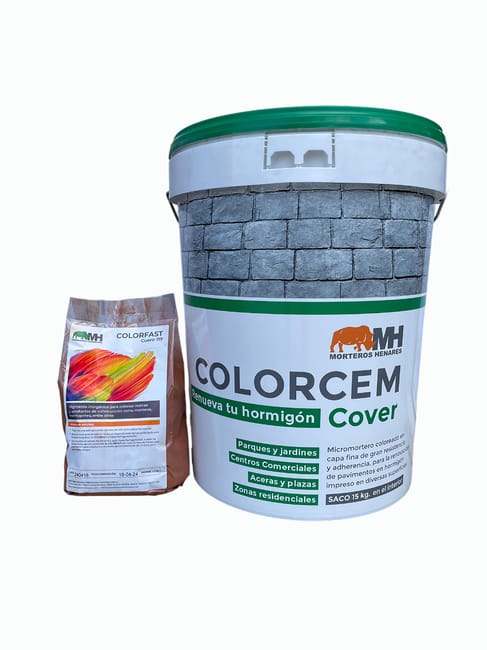 MORTERO REPARACIÓN HORMIGÓN IMPRESO COVER NOGAL 15KG - 1