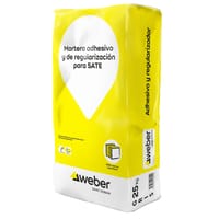MORTERO ADHESIVO Y REGULARIZADOR WEBER SATE 25 KG GRIS - 1
