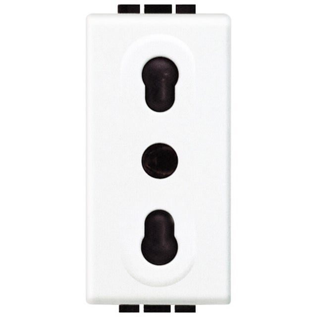 ENCHUFE BIPOLAR ESTRECHO SERIE LIVING BLANCO