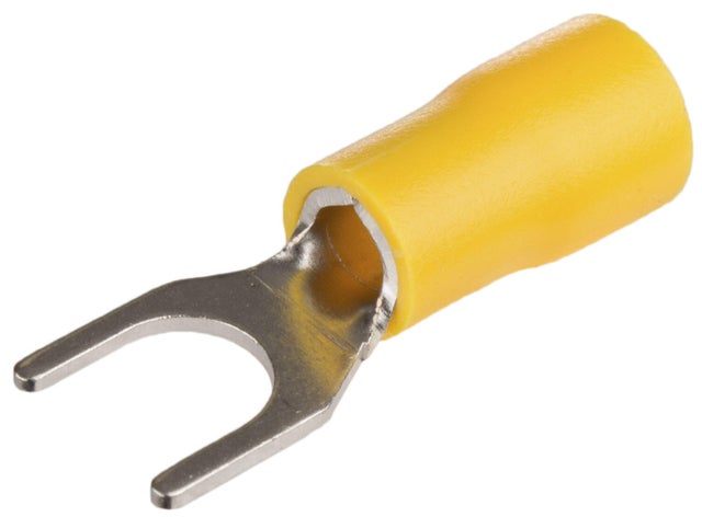 50 UD TERMINAL HORQUILLA AMARILLO 6 / 6 MM