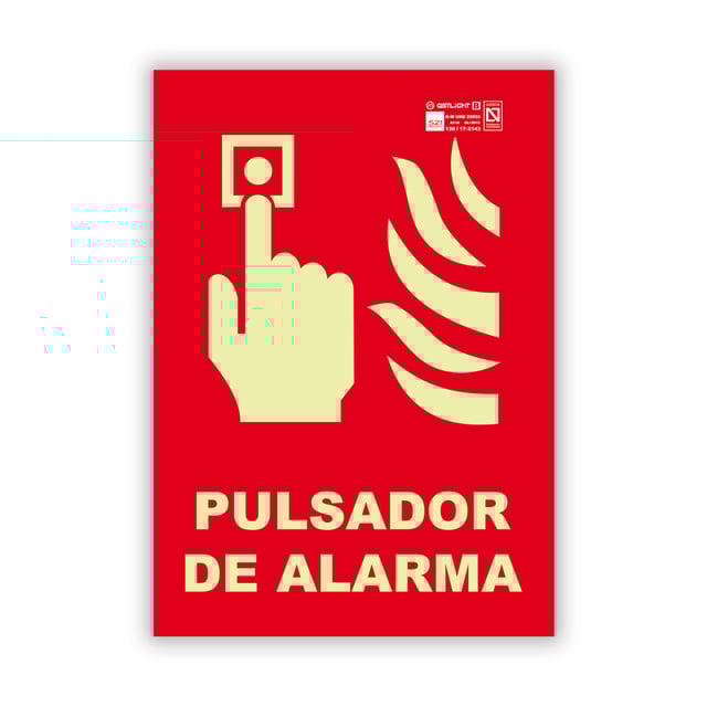 SEÑAL FOTOLUMINISCENTE ALARMA 1UD