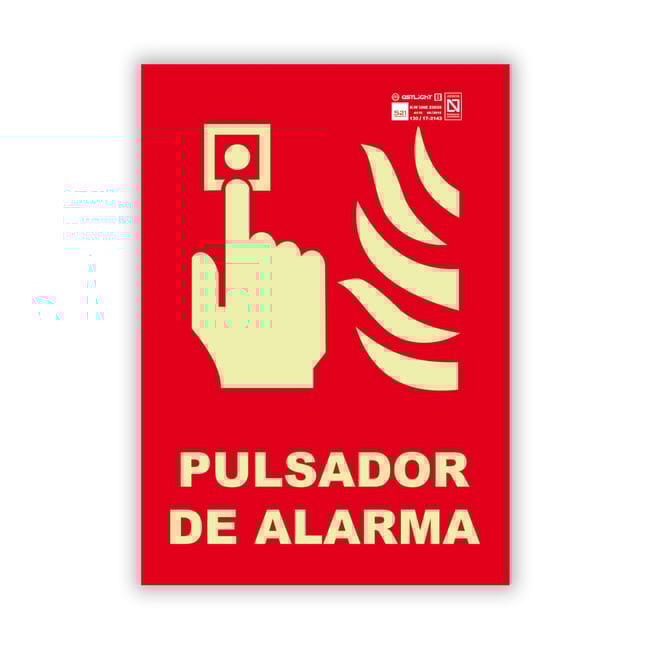 SEÑAL FOTOLUMINISCENTE ALARMA 1UD - 1