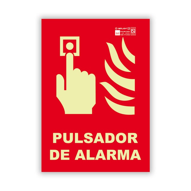 SEÑAL FOTOLUMINISCENTE ALARMA 1UD