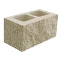 BLOQUE DE HORMIGÓN SPLIT DOBLE ESQUINA BEIGE 39X19X19 CM - 1