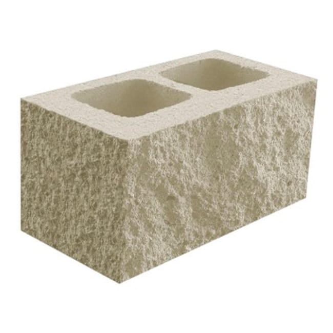 BLOQUE DE HORMIGÓN SPLIT DOBLE ESQUINA BEIGE 39X19X19 CM - 1