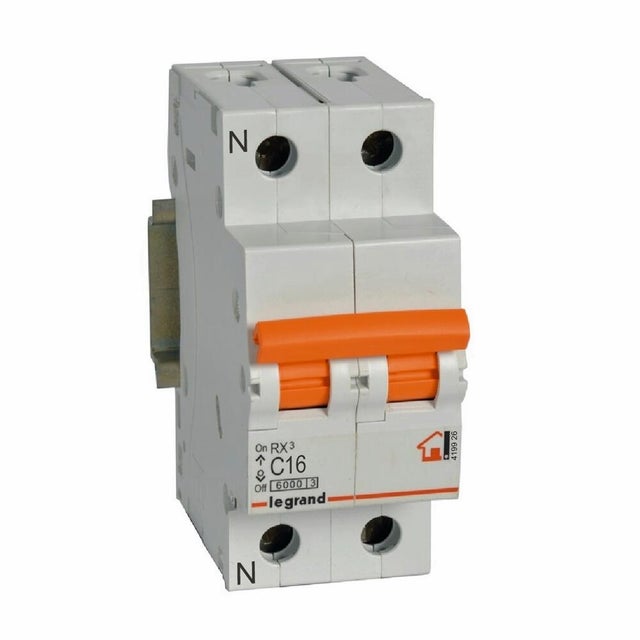 AUTOMATICO 1P+N 2 MODULOS 16A MANETA NARANJA LEGRAND