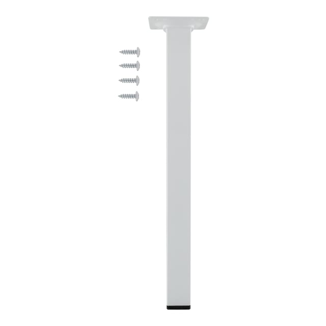 PATA MUEBLE ACERO CUADRADA 300MM 25X25MM BLANCA. 1UD