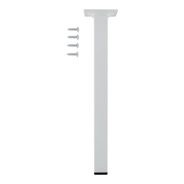 PATA MUEBLE ACERO CUADRADA 300MM 25X25MM BLANCA. 1UD