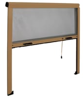 MOSQUITERA ENROLLABLE ALUMINIO ROBLE DORADO 120X140CM - 1