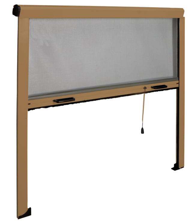 MOSQUITERA ENROLLABLE ALUMINIO ROBLE DORADO 120X140CM