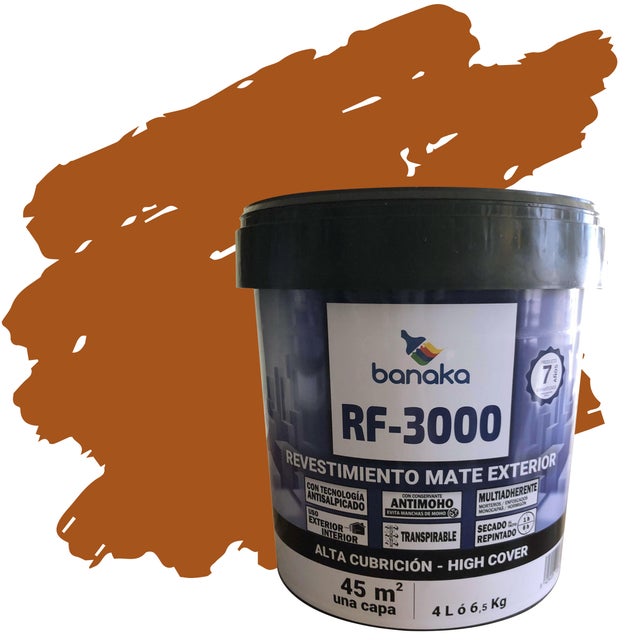 REVESTIMIENTO FACHADA MATE RF-3000 4L ROJO TEJA