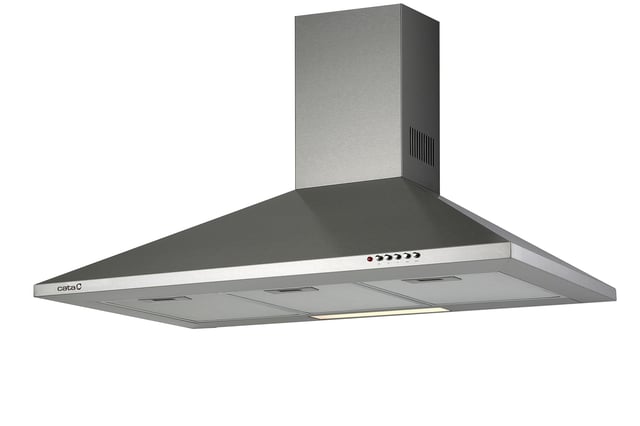 CAMPANA COCINA DECORATIVA PIRAMIDAL 90 CM ACABADO INOX CATA V-900 X 