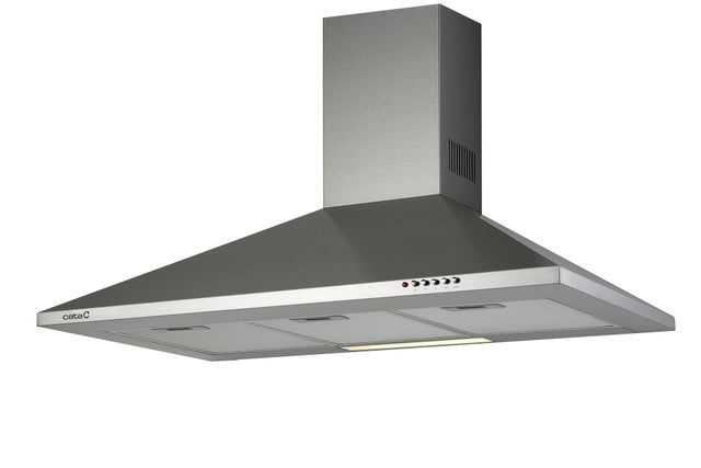 CAMPANA COCINA DECORATIVA PIRAMIDAL 90 CM ACABADO INOX CATA V-900 X 