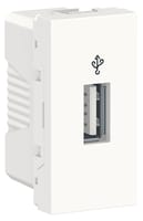 TOMA CARGADOR USB SERIE NEW UNICA BLANCO - 1