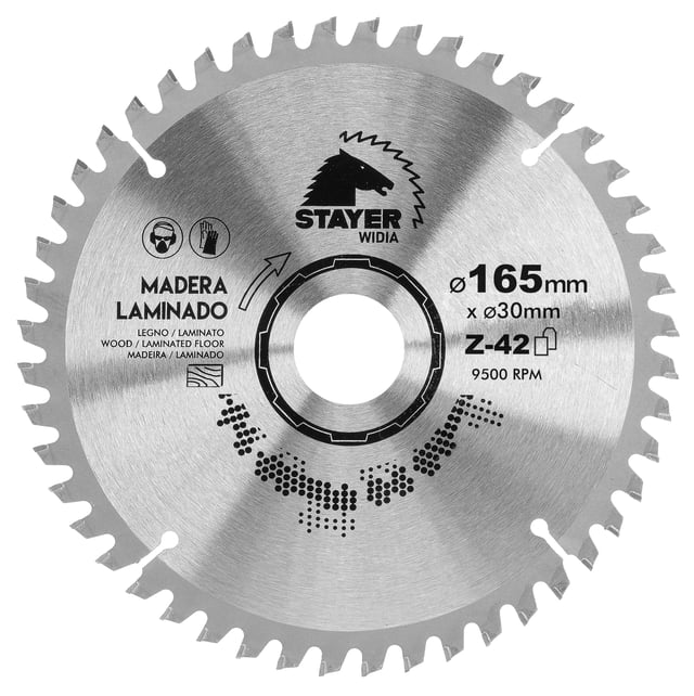 DISCO DE WIDIA CORTE LAMINADOS FINO 165MM Z42 STAYER