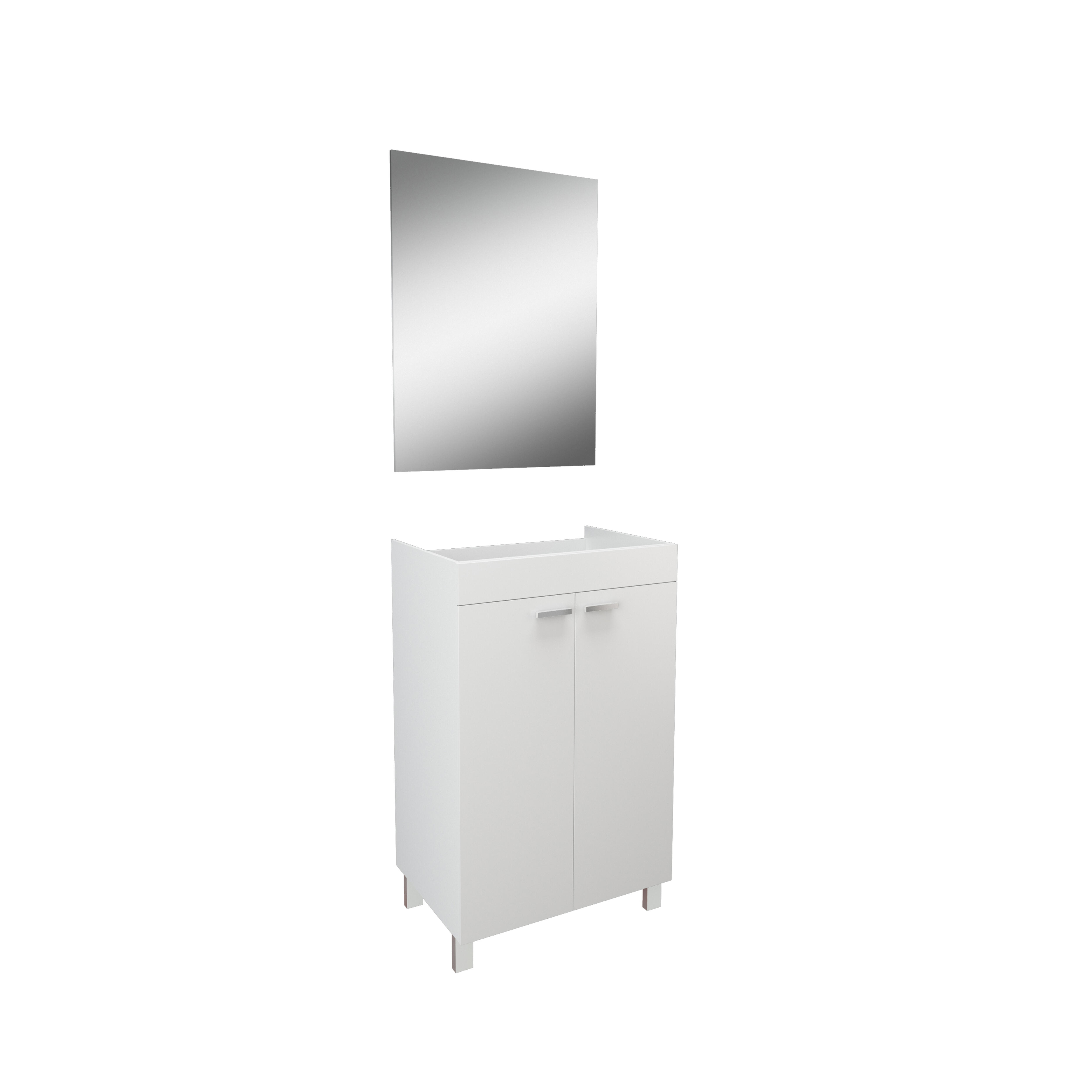 MUEBLE DE BAÑO CON ESPEJO LC1 BLANCO 60X45CM - 3