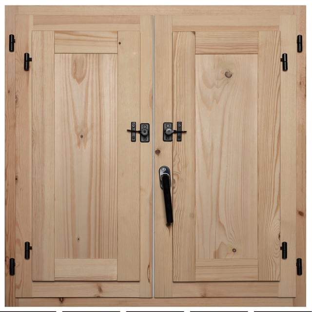VENTANA DE MADERA CON POSTIGO 80X80CM