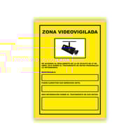SEÑAL CARTEL ZONA VIDEOVIGILADA 1UD - 1