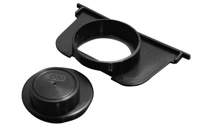 SALIDA CON TAPÓN NEGRO Ø75-50MM